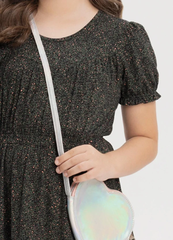 Alakazoo - Vestido Curto Estampado de em Malha Verde 2