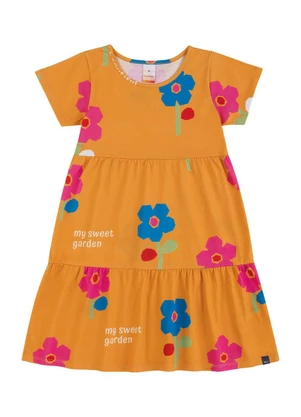 Vestido Curto Estampado Menina Marisol (Laranja) - MARISOL