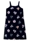 Malwee Kids - Vestido Curto Evasê Corações Azul Marinho - variação: Preto