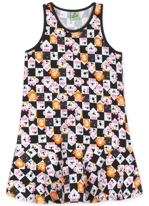 Lilica Ripilica - Vestido Curto Feminino Mundo Ripilica Preto - LILICA RIPILICA