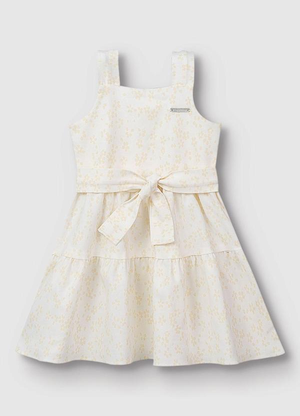 Carinhoso - Vestido Curto Floral Godê Off White 2