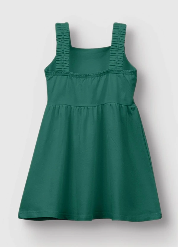 Carinhoso - Vestido Curto Godê com Bordado Verde  3