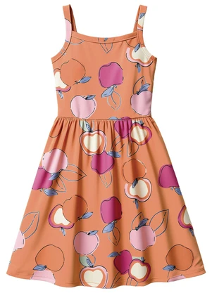 Malwee Kids - Vestido Curto Godê Maçã Laranja - MALWEE KIDS