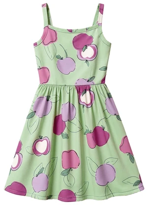 Malwee Kids - Vestido Curto Godê Maçã Verde Água - MALWEE KIDS