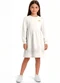 Carinhoso - Vestido Curto Godê Texturizado Rosê - variação: Off White