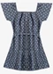Select - Vestido Curto Infantil com Cinto de Algodão Azul - variação: Azul