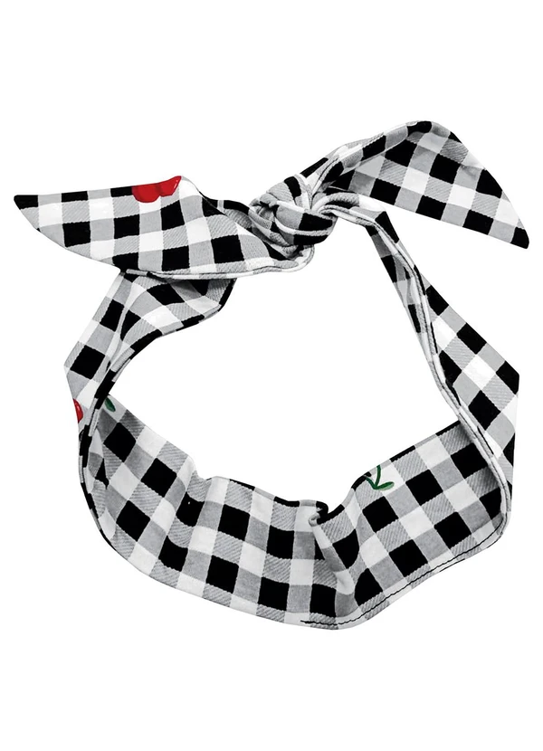 Alakazoo - Vestido Curto Infantil com Faixa de Cabelo Preto 4