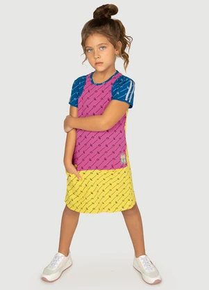 Lilica Ripilica - Vestido Curto Infantil Menina Amarelo - LILICA RIPILICA