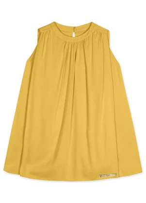 Lilica Ripilica - Vestido Curto Infantil Feminino Amarelo - LILICA RIPILICA