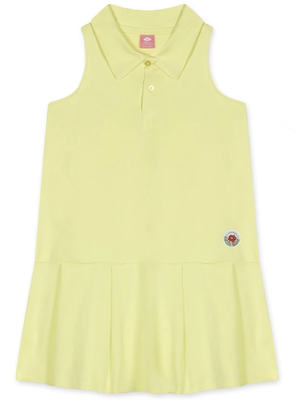 Lilica Ripilica - Vestido Curto Infantil Feminino Amarelo