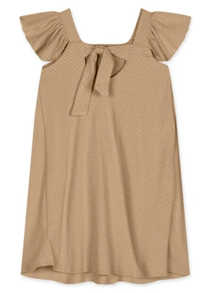 Lilica Ripilica - Vestido Curto Infantil Feminino Marrom - LILICA RIPILICA