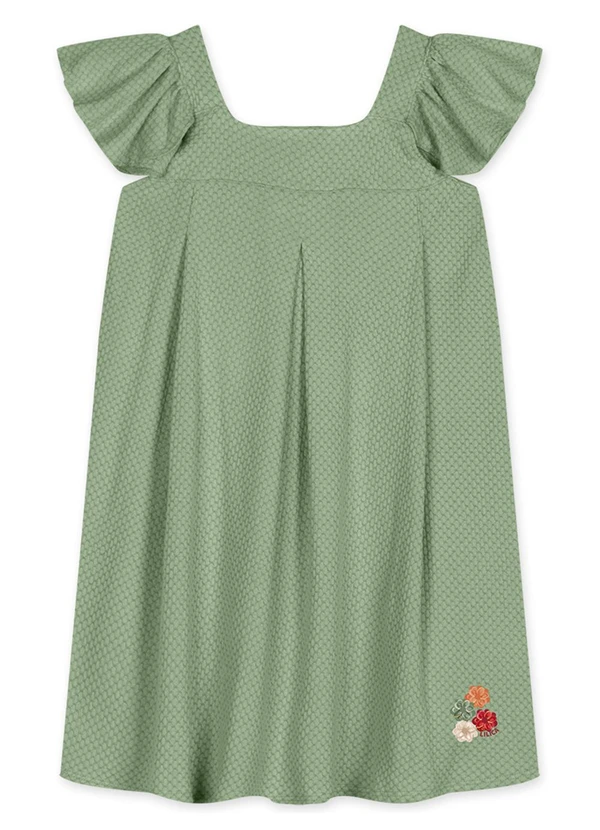 Lilica Ripilica - Vestido Curto Infantil Feminino Verde