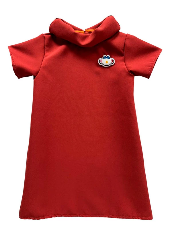 Lilica Ripilica - Vestido Curto Infantil Menina Vermelho