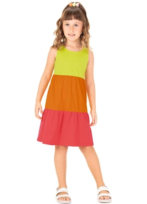 Marisol - Vestido Curto Infantil Verde - MARISOL