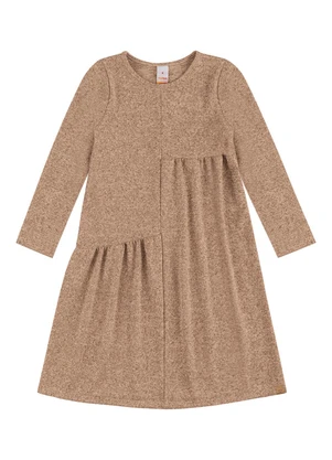 Vestido Curto Manga Longa Tricot Marisol (Marrom) - MARISOL