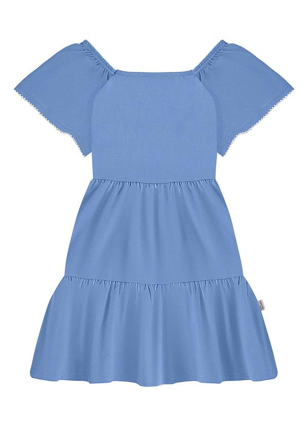 Malwee Kids - Vestido Curto Marias em Malha Azul