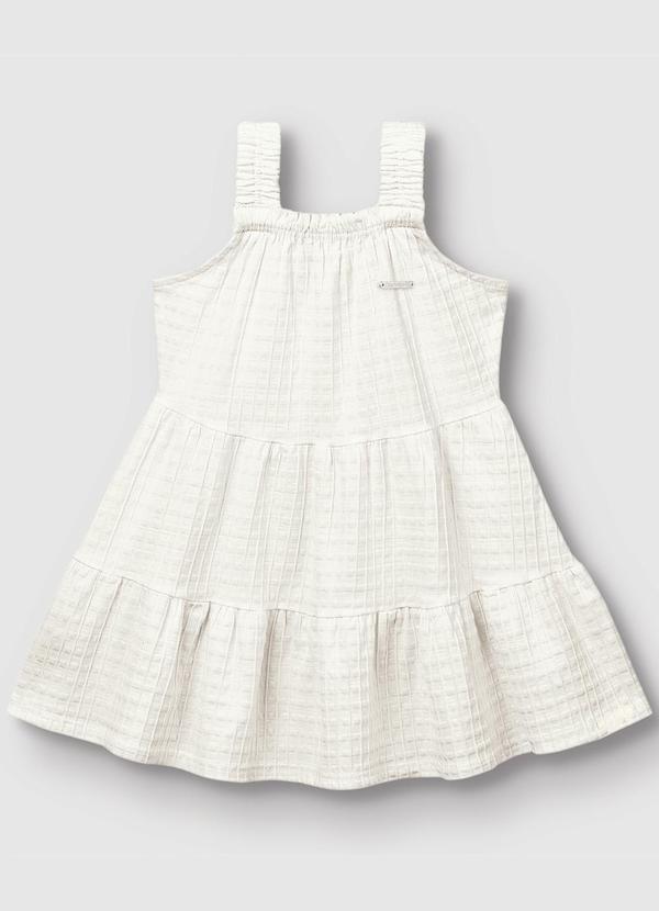 Carinhoso - Vestido Curto Marias Texturizado Off White