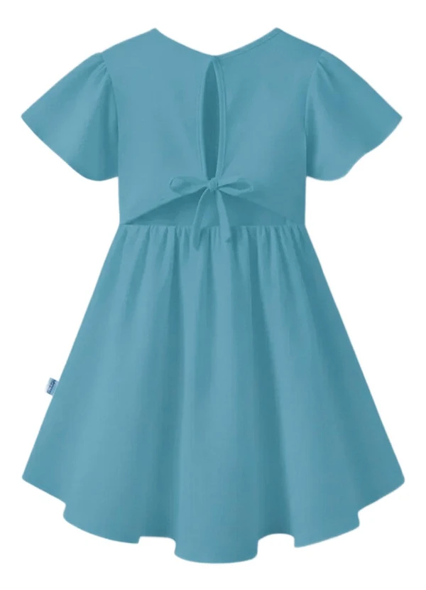 Malwee Kids - Vestido Curto Rodado Amarração Azul 2