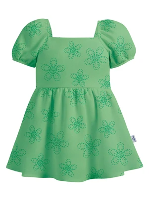 Malwee Kids - Vestido Curto Rodado Floral Verde  - MALWEE KIDS