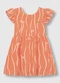 Carinhoso - Vestido Curto Rodado Laços Rosa - variação: Laranja