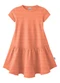 Malwee Kids - Vestido Curto Rodado Texturizado Laranja Pastel - variação: Laranja Pastel