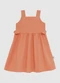 Malwee Kids - Vestido Curto Rodado Texturizado Azul - variação: Laranja