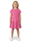 Malwee Kids - Vestido Curto Rodado Texturizado Laranja Pastel - variação: Rosa Escuro
