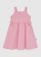 Malwee Kids - Vestido Curto Rodado Texturizado Azul - variação: Rosa
