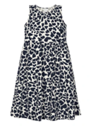 Alakazoo - Vestido Curto sem Mangas Penteada Preto - ALAKAZOO