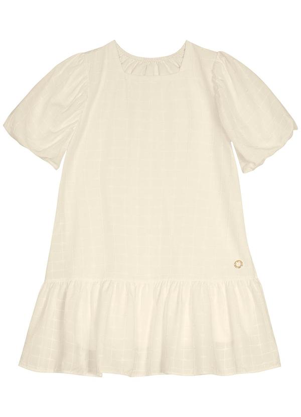 Carinhoso - Vestido Curto Xadrez Bege