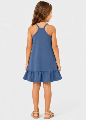 Select - Vestido de Alça Infantil em Malhão Fruit Azul - SELECT