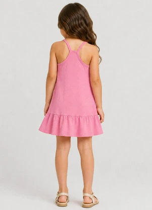 Select - Vestido de Alça Infantil em Malhão Fruit Rosa - SELECT