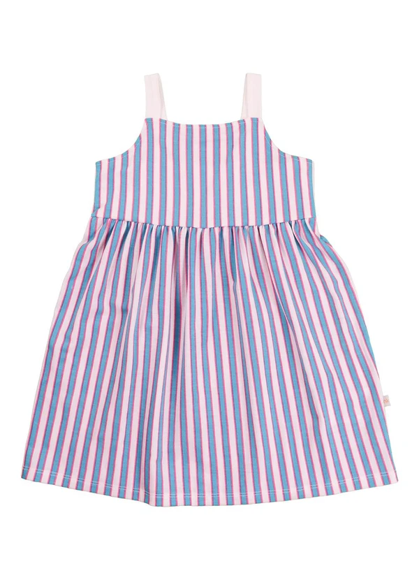 Tink Bink - Vestido de Alça Listrado Neon