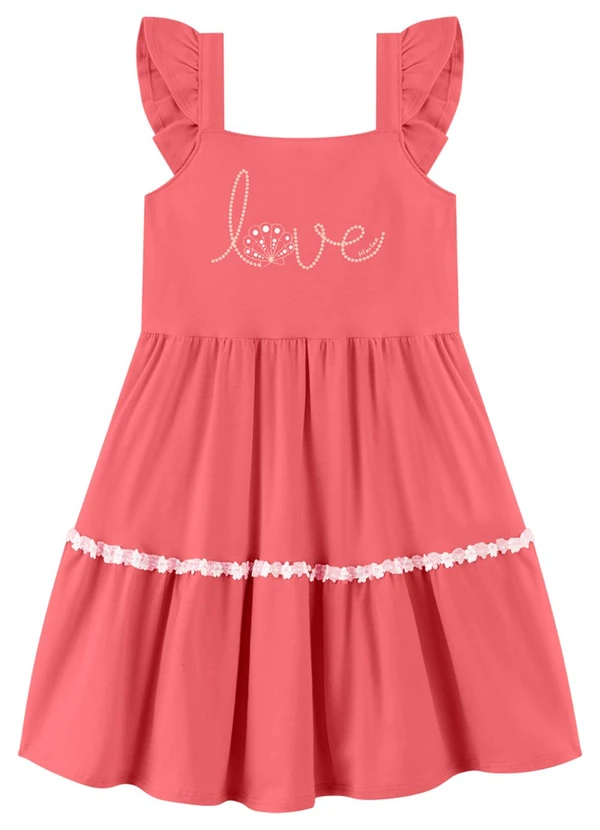 Marlan - Vestido de Alças com Estampa Metalizada Rosa