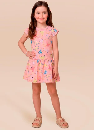 Brandili - Vestido de Araras Rosa - BRANDILI