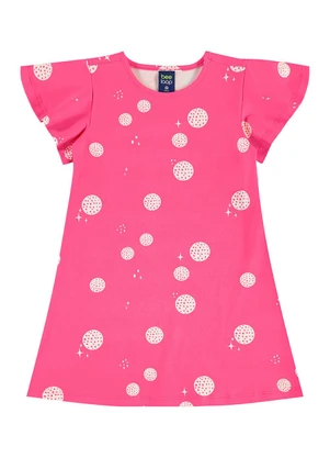 Bee Loop - Vestido de Bolinhas Infantil Cotton Rosa - BEE LOOP