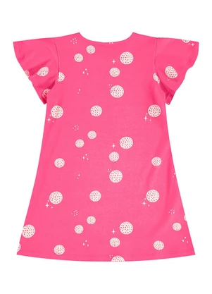 Bee Loop - Vestido de Bolinhas Infantil Cotton Rosa - BEE LOOP