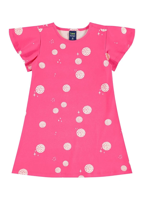 Bee Loop - Vestido de Bolinhas Infantil Cotton Rosa 1