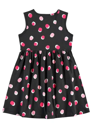 Bee Loop - Vestido de Bolinhas Infantil Preto - BEE LOOP