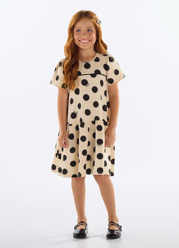 Quimby - Vestido de Bolinhas Infantil Preto