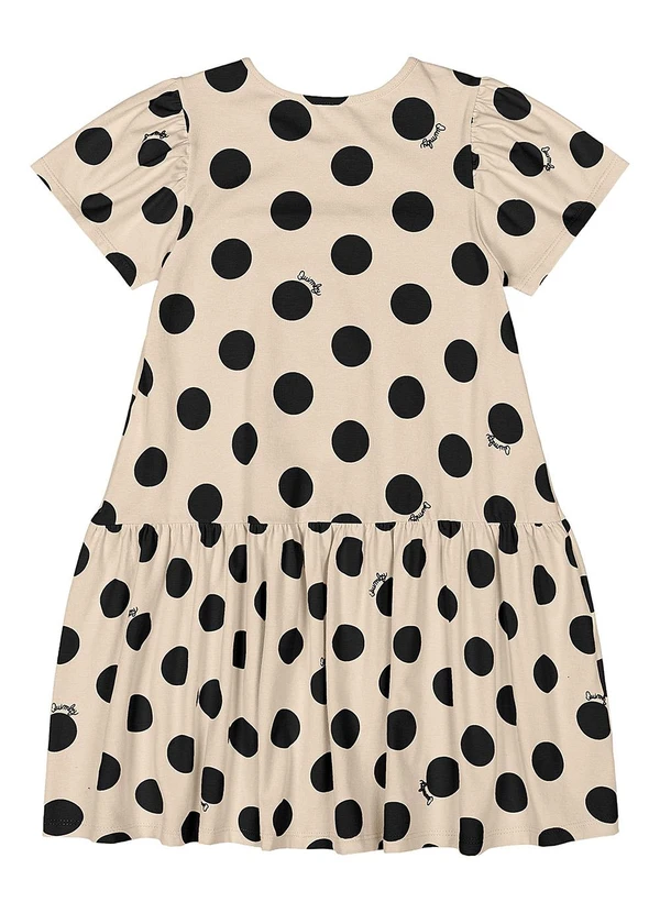 Quimby - Vestido de Bolinhas Infantil Preto 3