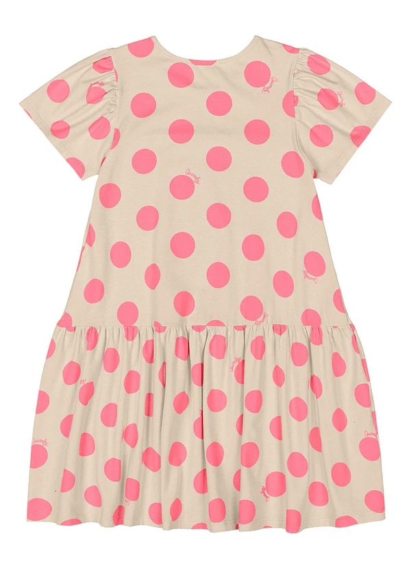 Quimby - Vestido de Bolinhas Infantil Rosa 3