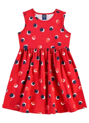 Bee Loop - Vestido de Bolinhas Infantil Vermelho - BEE LOOP