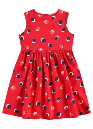 Bee Loop - Vestido de Bolinhas Infantil Vermelho - BEE LOOP