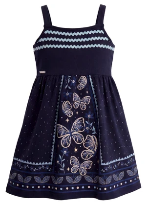 Brandili - Vestido de Borboleta Azul - BRANDILI