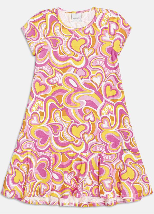 Momi - Vestido de Corações Wave Multicolorido