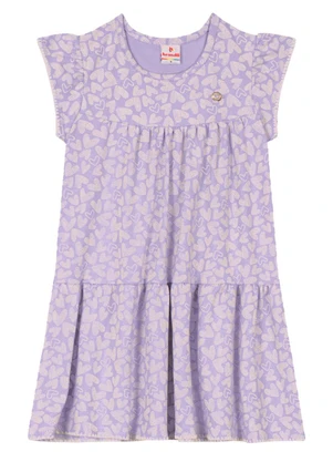 Brandili - Vestido de Cotton Menina Lilás - BRANDILI