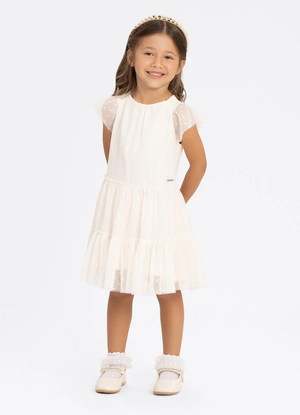 Alakazoo - Vestido de Festa em Tule Off White 1