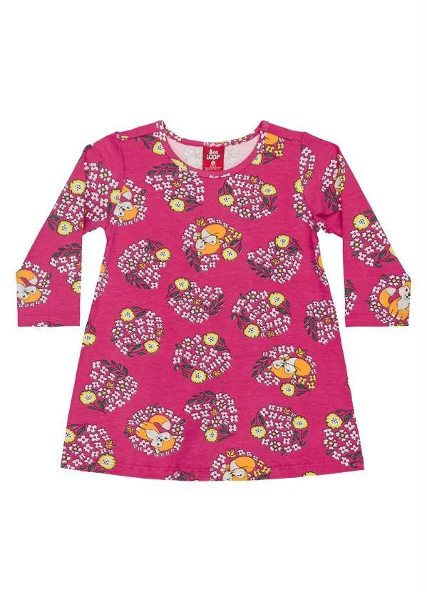 Bee Loop - Vestido de Inverno Bebê Rosa 2