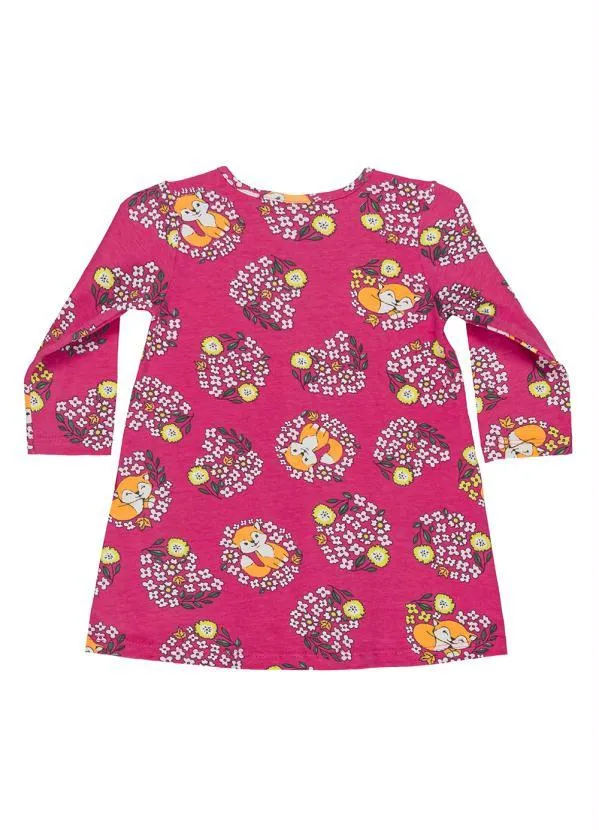 Bee Loop - Vestido de Inverno Bebê Rosa 3